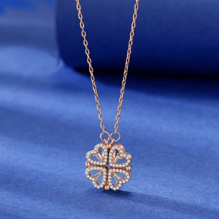 Olinda Magnetic Clover Pendant Necklace S925