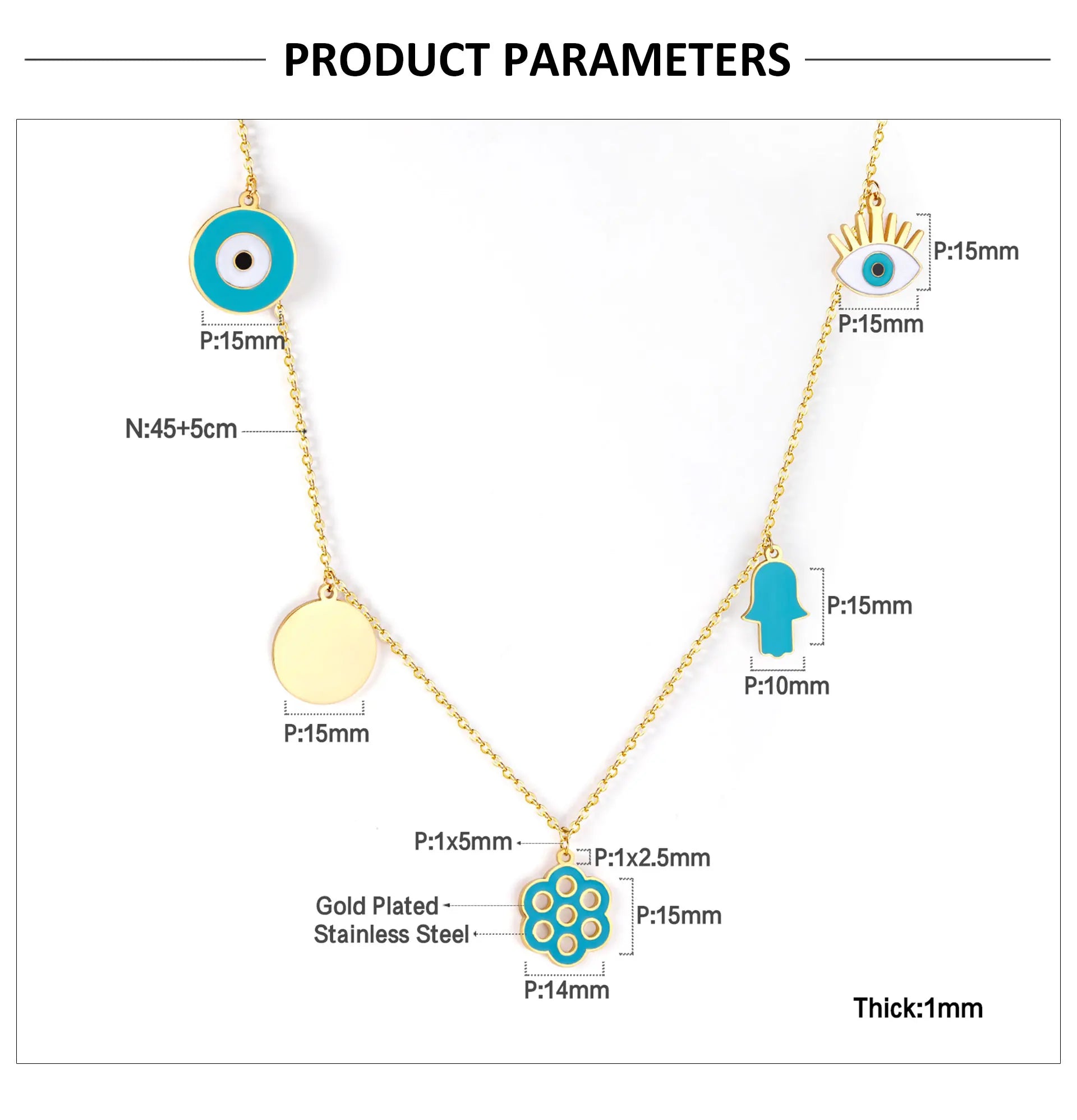 Evil Eye Charm Necklaces - OLIVIA JEWELRY