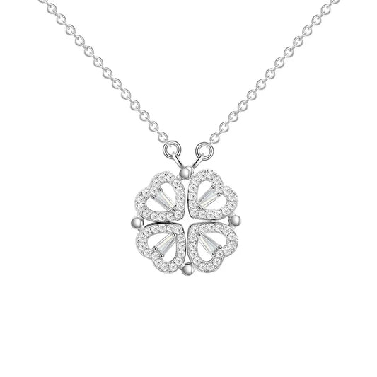 Olinda Magnetic Clover Pendant Necklace S925