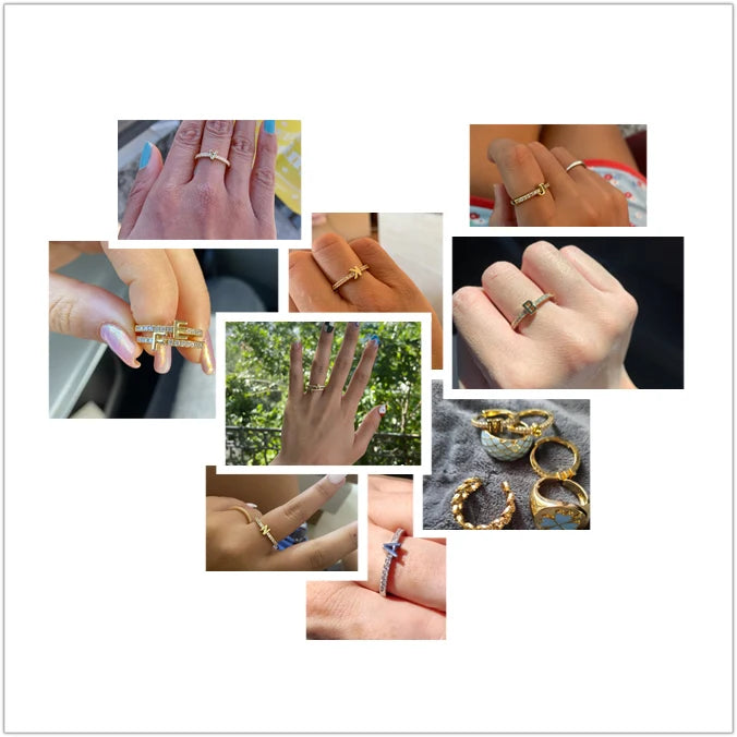 Initials Letter Ring Classic Gift - OLIVIA JEWELRY
