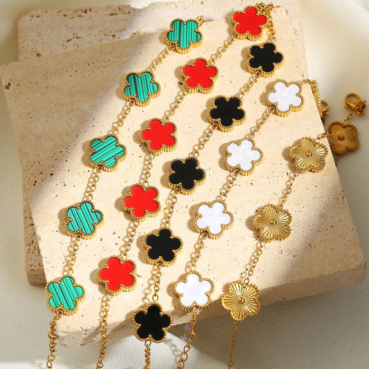 Luxury Set Flower Jewelry - OLIVIA JEWELRY