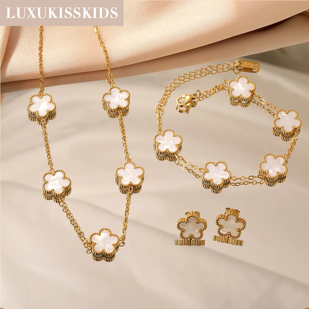Luxury Set Flower Jewelry - OLIVIA JEWELRY
