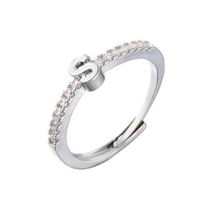 Initials Letter Ring Classic Gift - OLIVIA JEWELRY