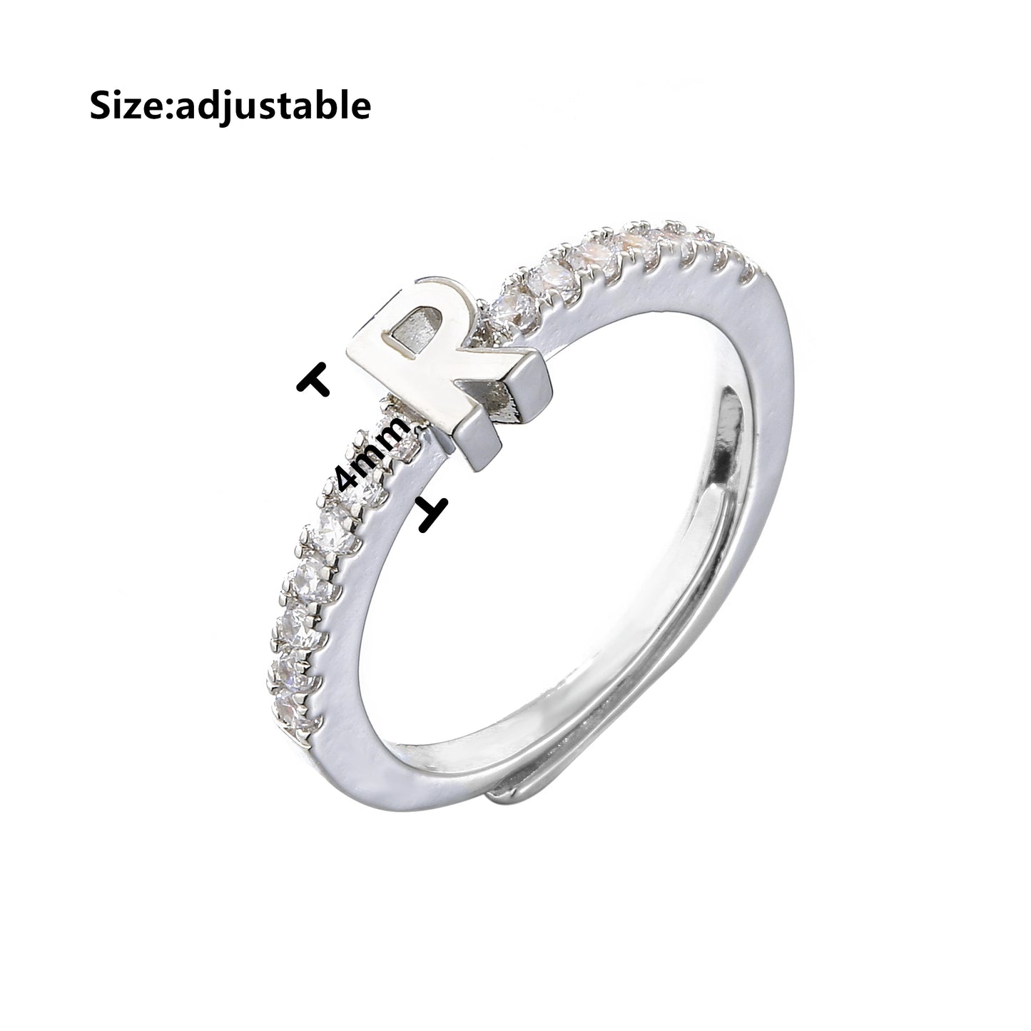 Initials Letter Ring Classic Gift - OLIVIA JEWELRY