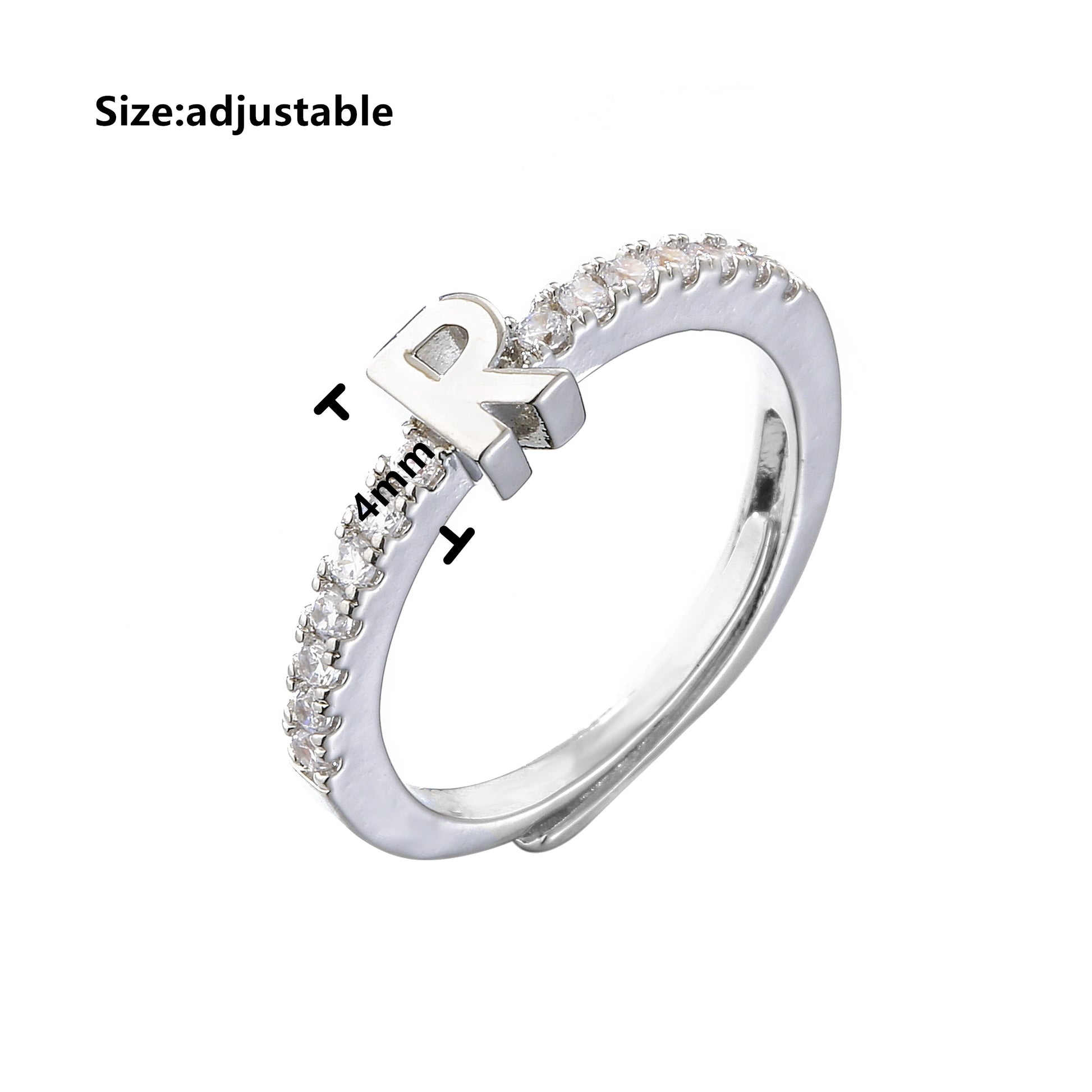 Initials Letter Ring Classic Gift - OLIVIA JEWELRY