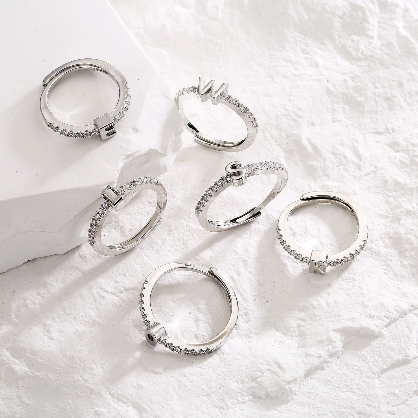 Initials Letter Ring Classic Gift - OLIVIA JEWELRY