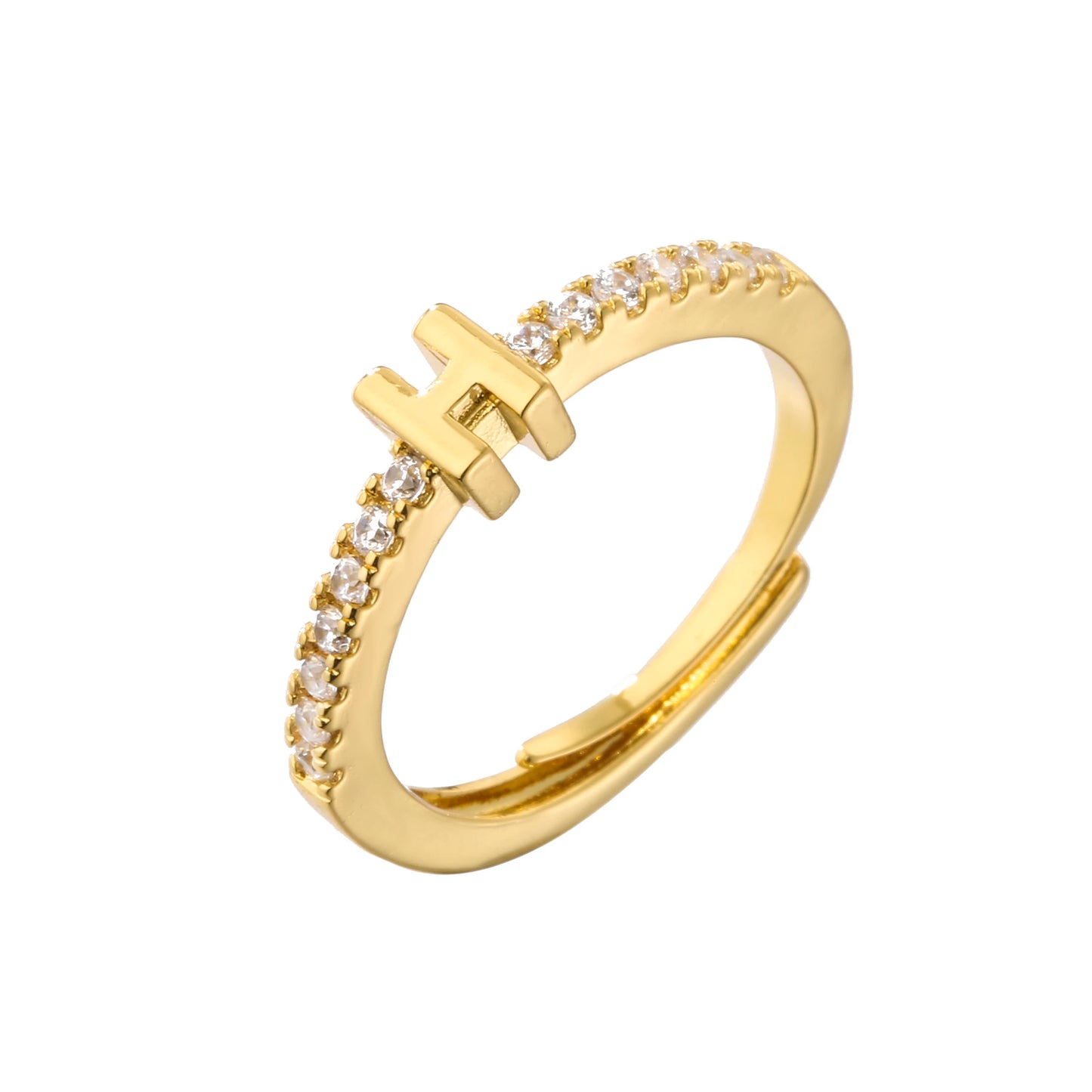 Initials Letter Ring Classic Gift - OLIVIA JEWELRY
