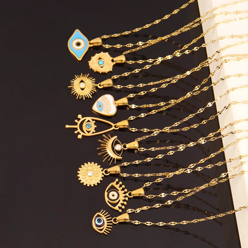 Turkish Evil Eye Necklace Lucky Jewelry - OLIVIA JEWELRY