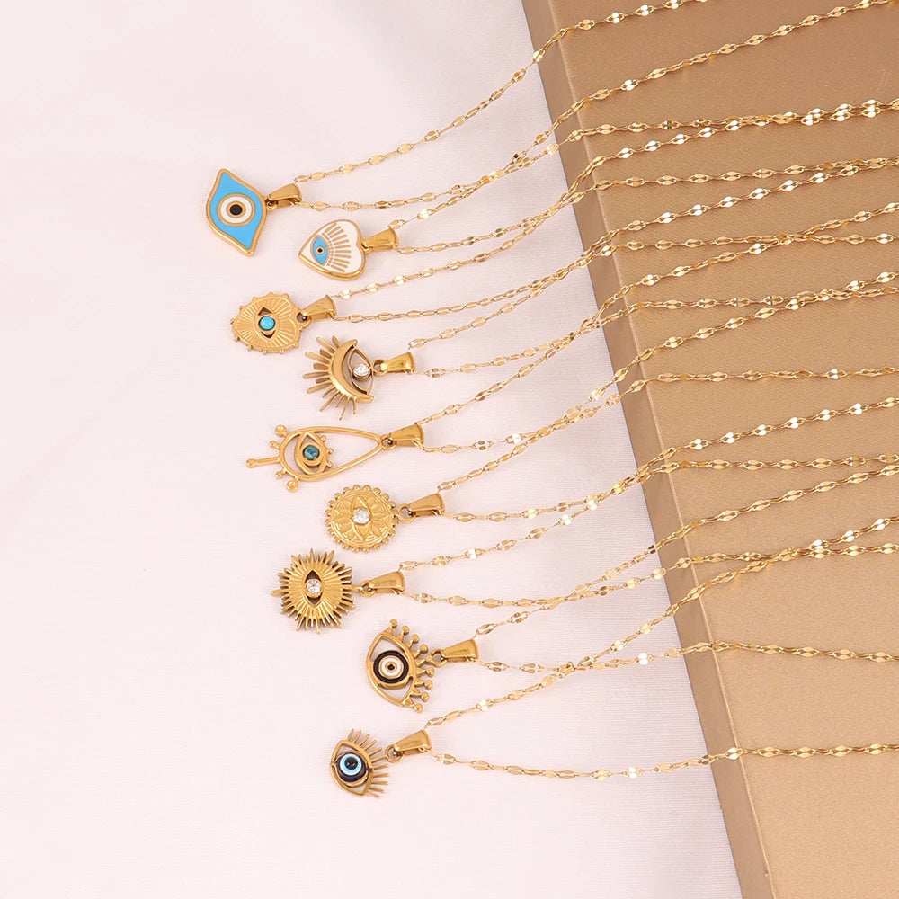 Turkish Evil Eye Necklace Lucky Jewelry - OLIVIA JEWELRY