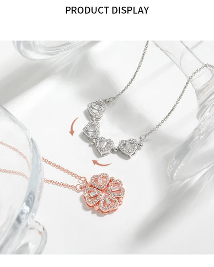 Olinda Magnetic Clover Pendant Necklace S925