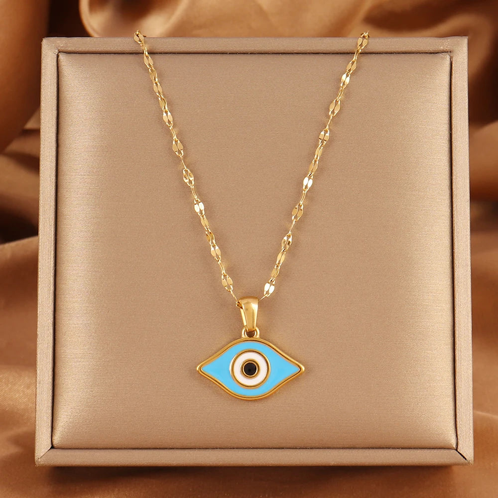 Turkish Evil Eye Necklace Lucky Jewelry - OLIVIA JEWELRY