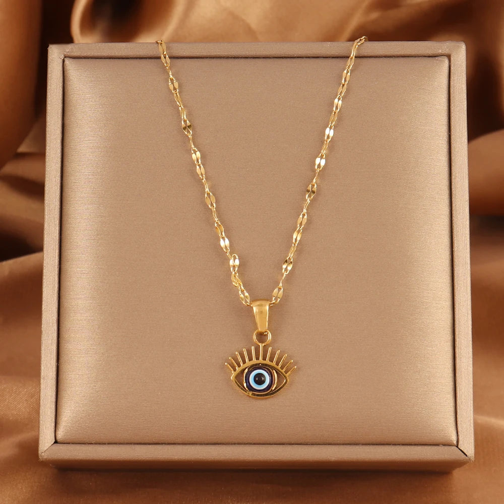 Turkish Evil Eye Necklace Lucky Jewelry - OLIVIA JEWELRY