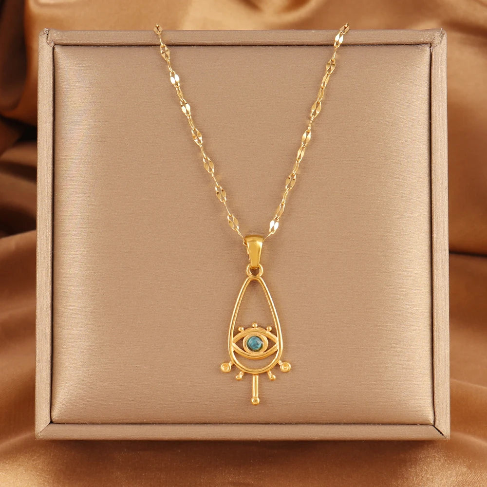 Turkish Evil Eye Necklace Lucky Jewelry - OLIVIA JEWELRY