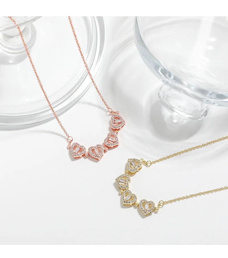 Olinda Magnetic Clover Pendant Necklace S925