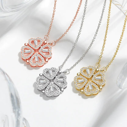 Olinda Magnetic Clover Pendant Necklace S925