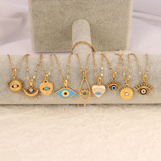 Turkish Evil Eye Necklace Lucky Jewelry - OLIVIA JEWELRY