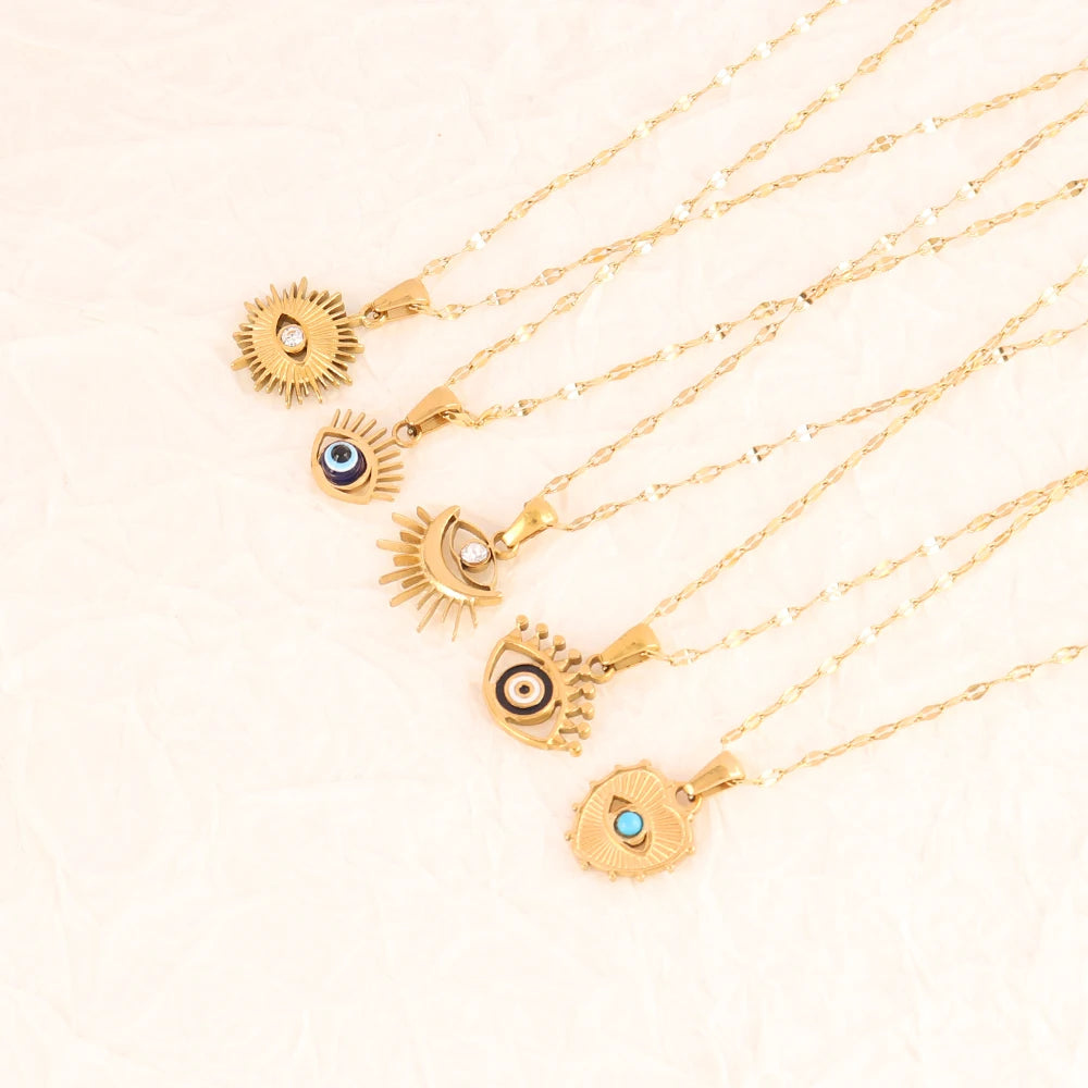 Turkish Evil Eye Necklace Lucky Jewelry - OLIVIA JEWELRY