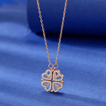 Olinda Magnetic Clover Pendant Necklace S925