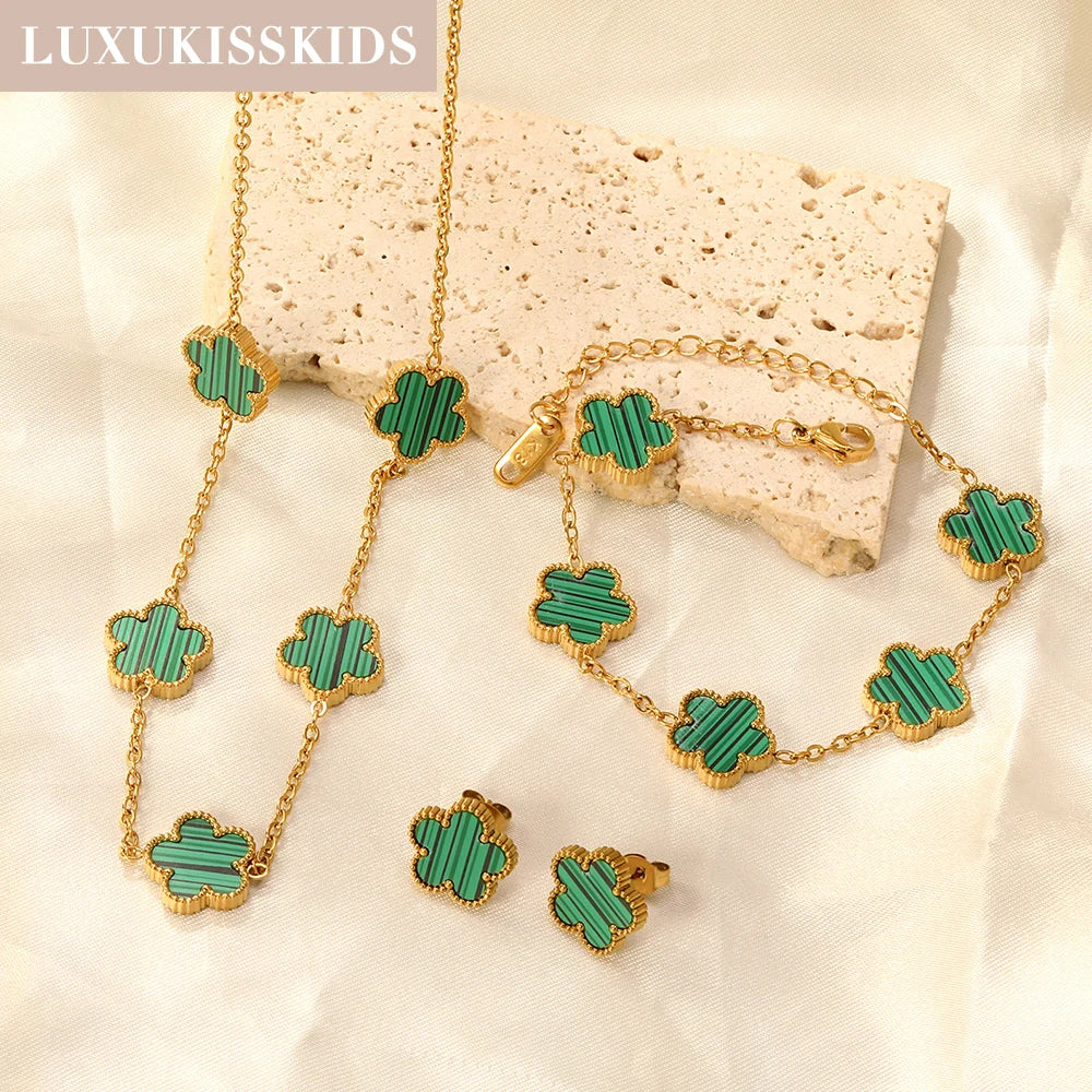 Luxury Set Flower Jewelry - OLIVIA JEWELRY