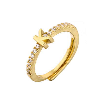 Initials Letter Ring Classic Gift - OLIVIA JEWELRY