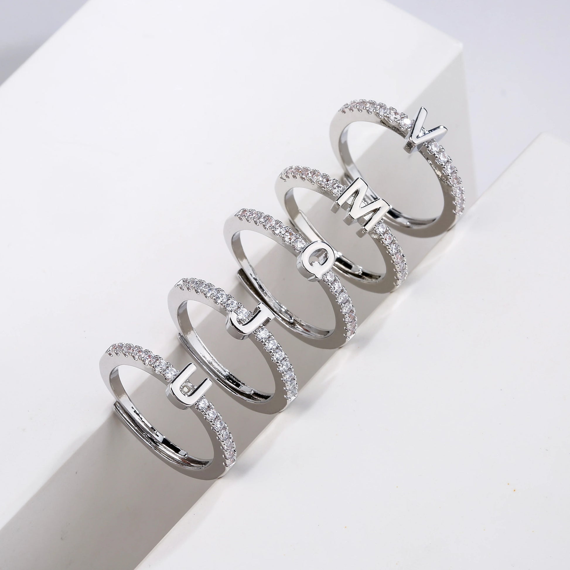 Initials Letter Ring Classic Gift - OLIVIA JEWELRY