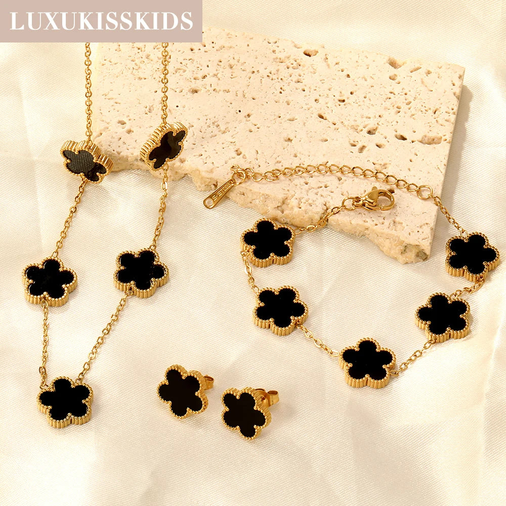Luxury Set Flower Jewelry - OLIVIA JEWELRY