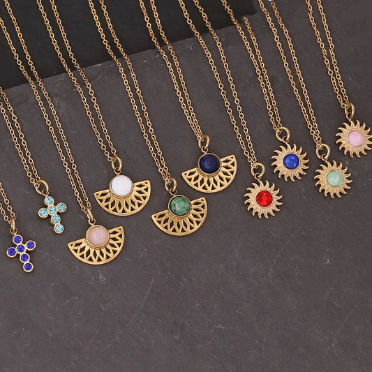 Natural Stone Vintage Necklaces - Bohemian Jewelry - OLIVIA JEWELRY