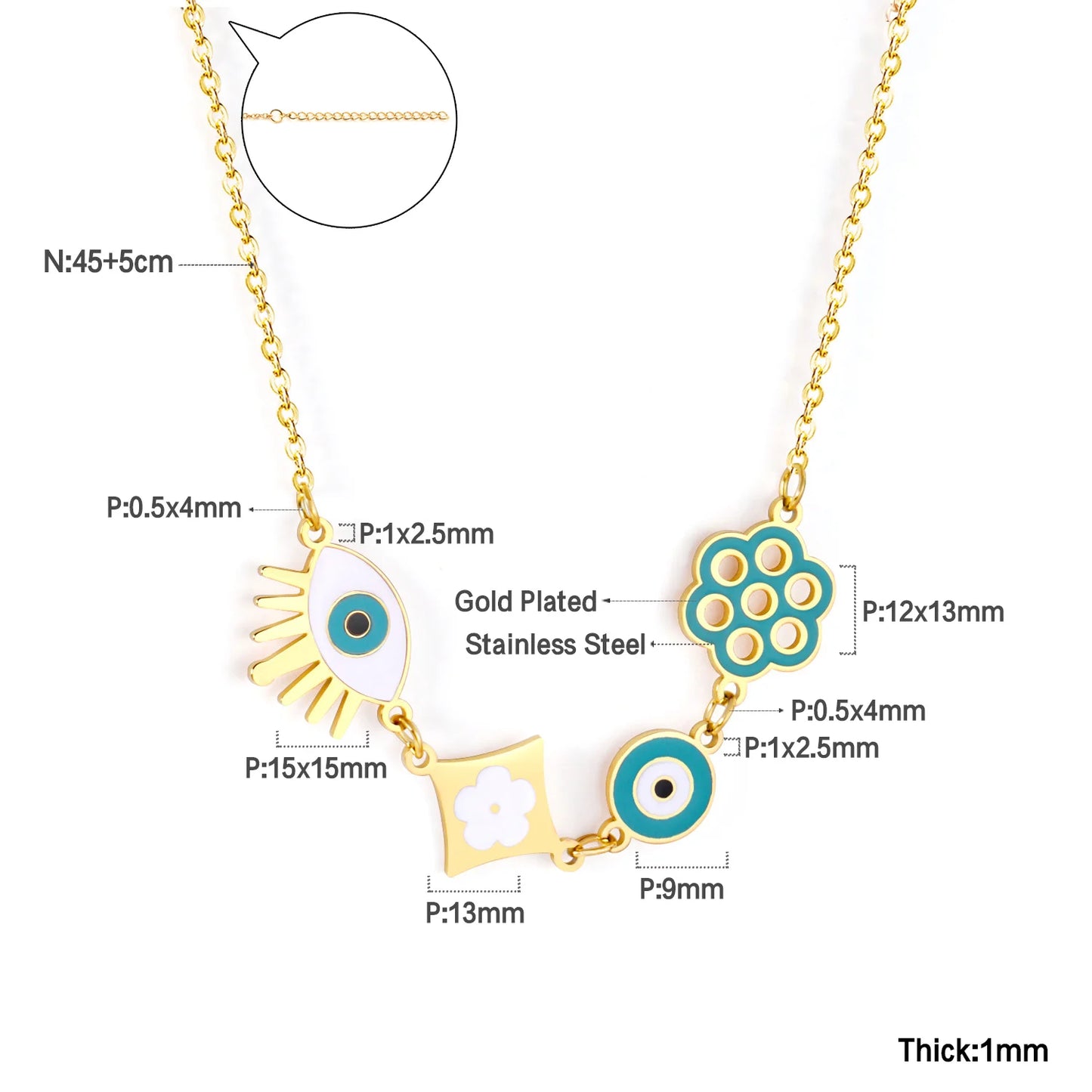 Evil Eye Charm Necklaces - OLIVIA JEWELRY