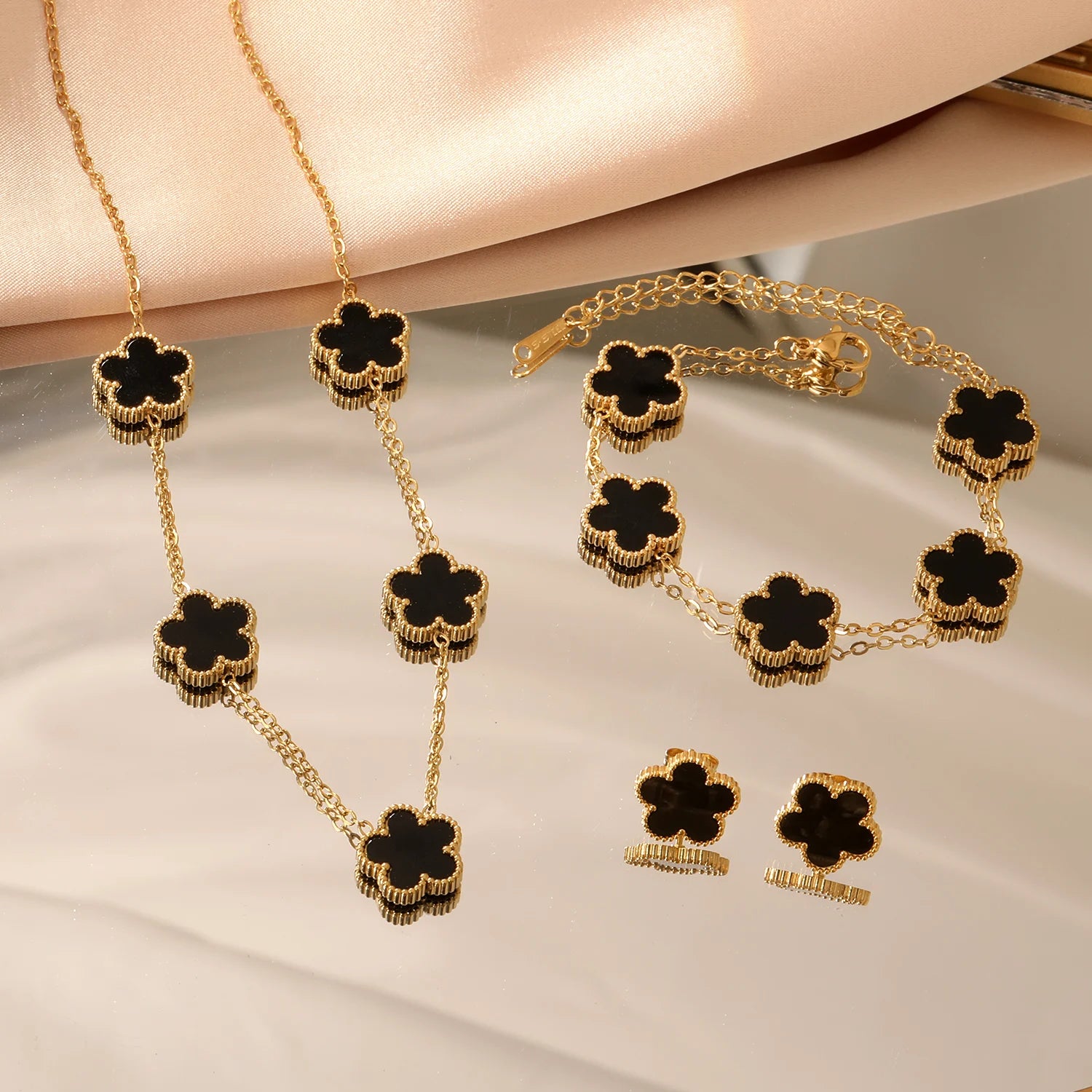 Luxury Set Flower Jewelry - OLIVIA JEWELRY