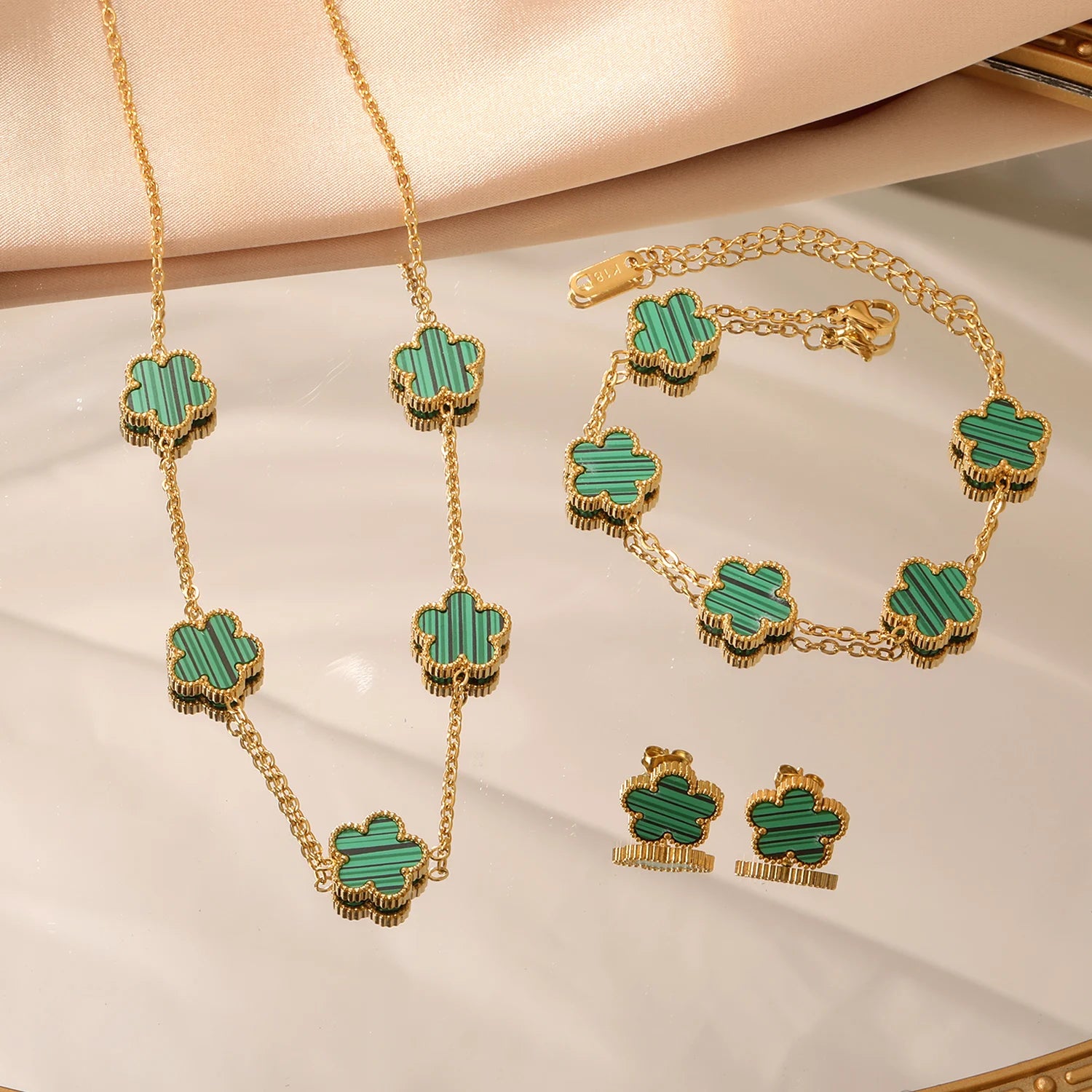 Luxury Set Flower Jewelry - OLIVIA JEWELRY