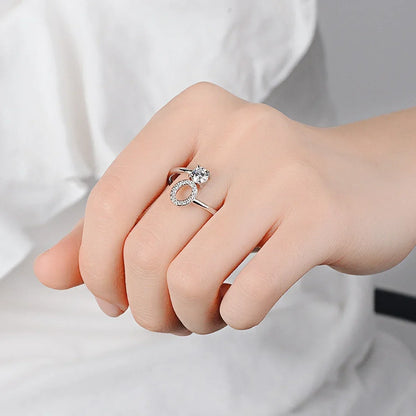 Initials Rings Zircon Letter Rings Wedding - OLIVIA JEWELRY