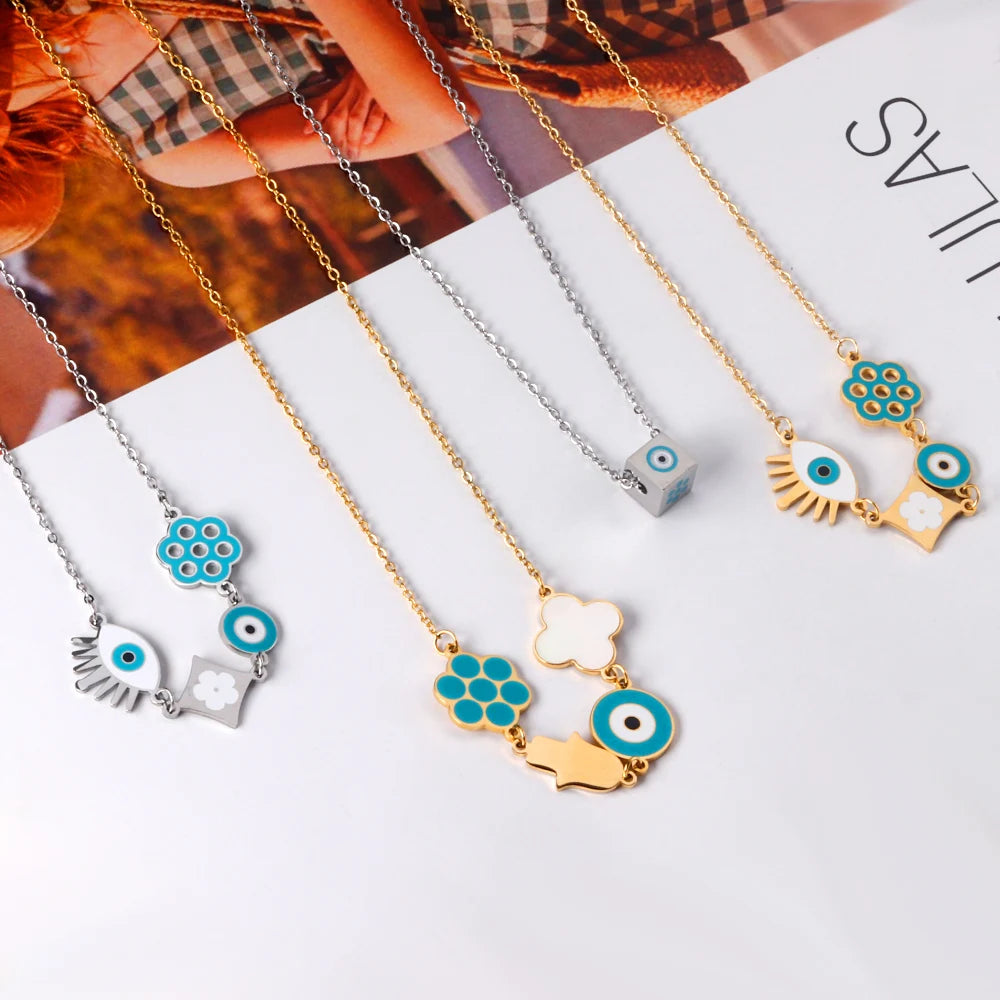Evil Eye Charm Necklaces - OLIVIA JEWELRY