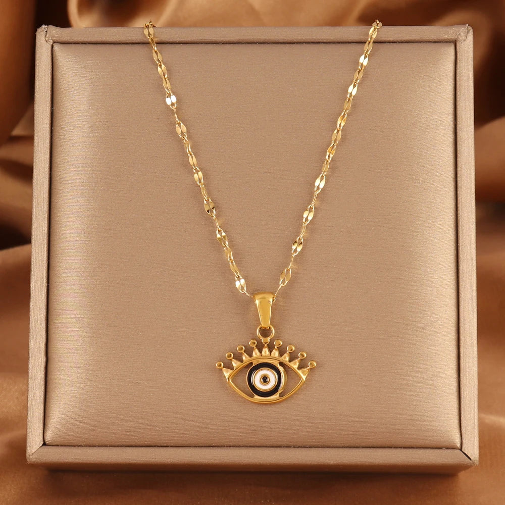 Turkish Evil Eye Necklace Lucky Jewelry - OLIVIA JEWELRY