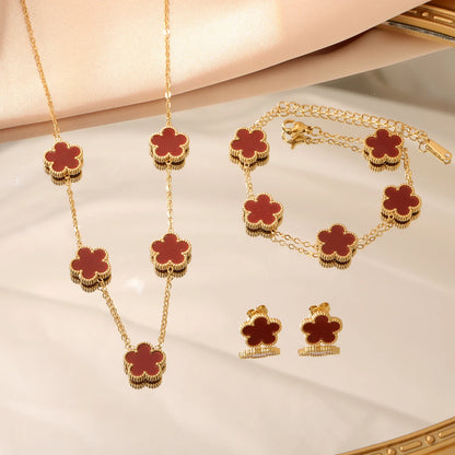 Luxury Set Flower Jewelry - OLIVIA JEWELRY
